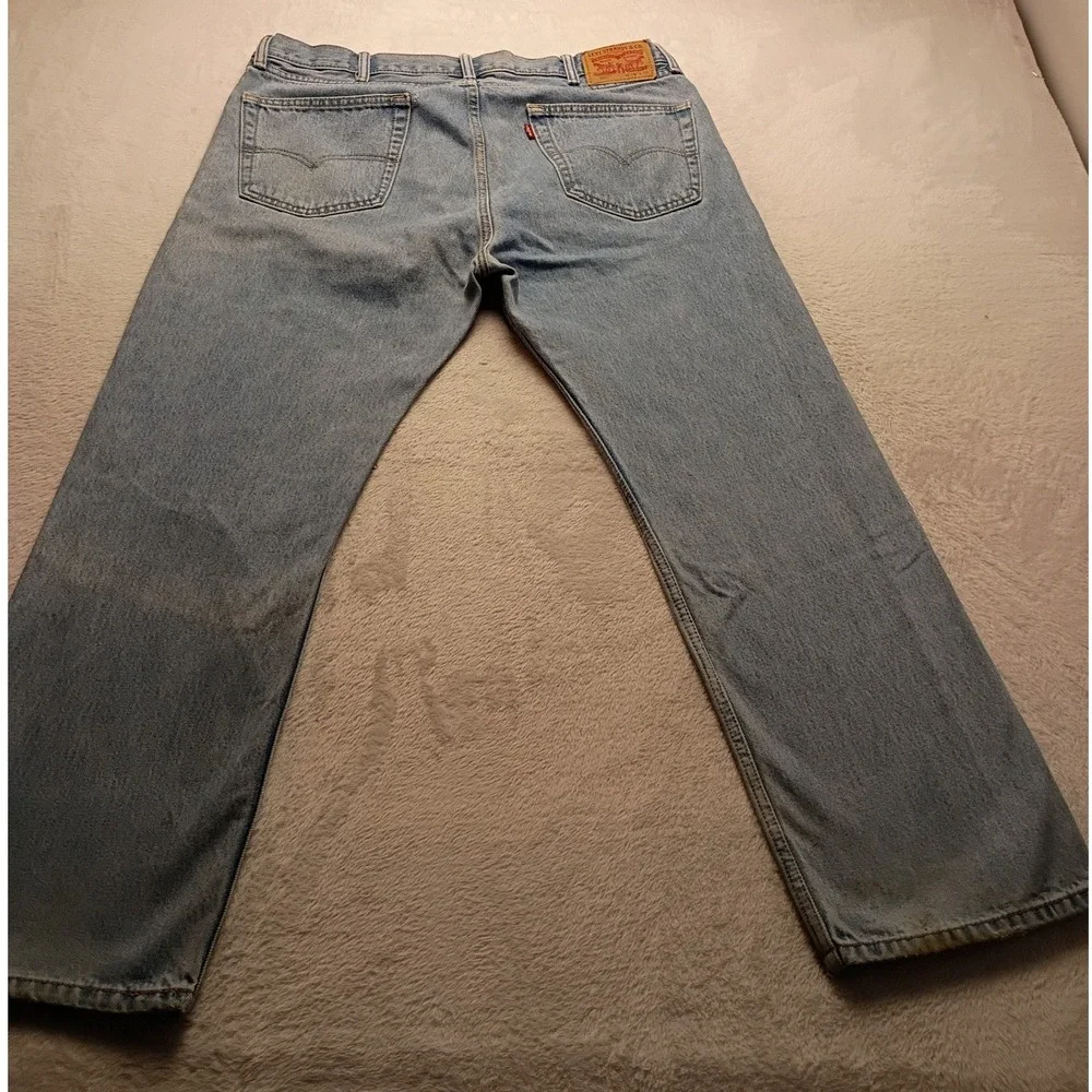 Levis 505 Regular Fit Straight Leg Light Wash Denim Jeans Men's Five Pocket NWOT